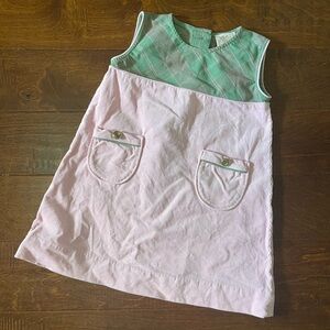 TBBC Pink Corduroy Dress with Plaid Accents- sz 5